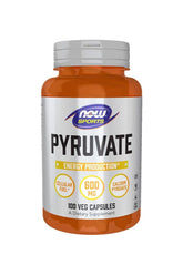 Now Foods Pyruvate 100 veg capsules for energy production and metabolism support.